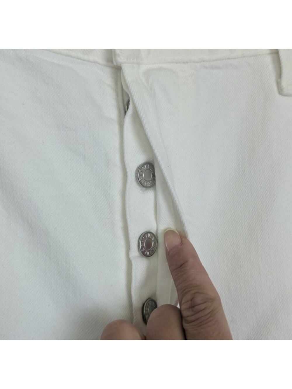 Agolde White Denim Jorts Shorts - Picture 8 of 10